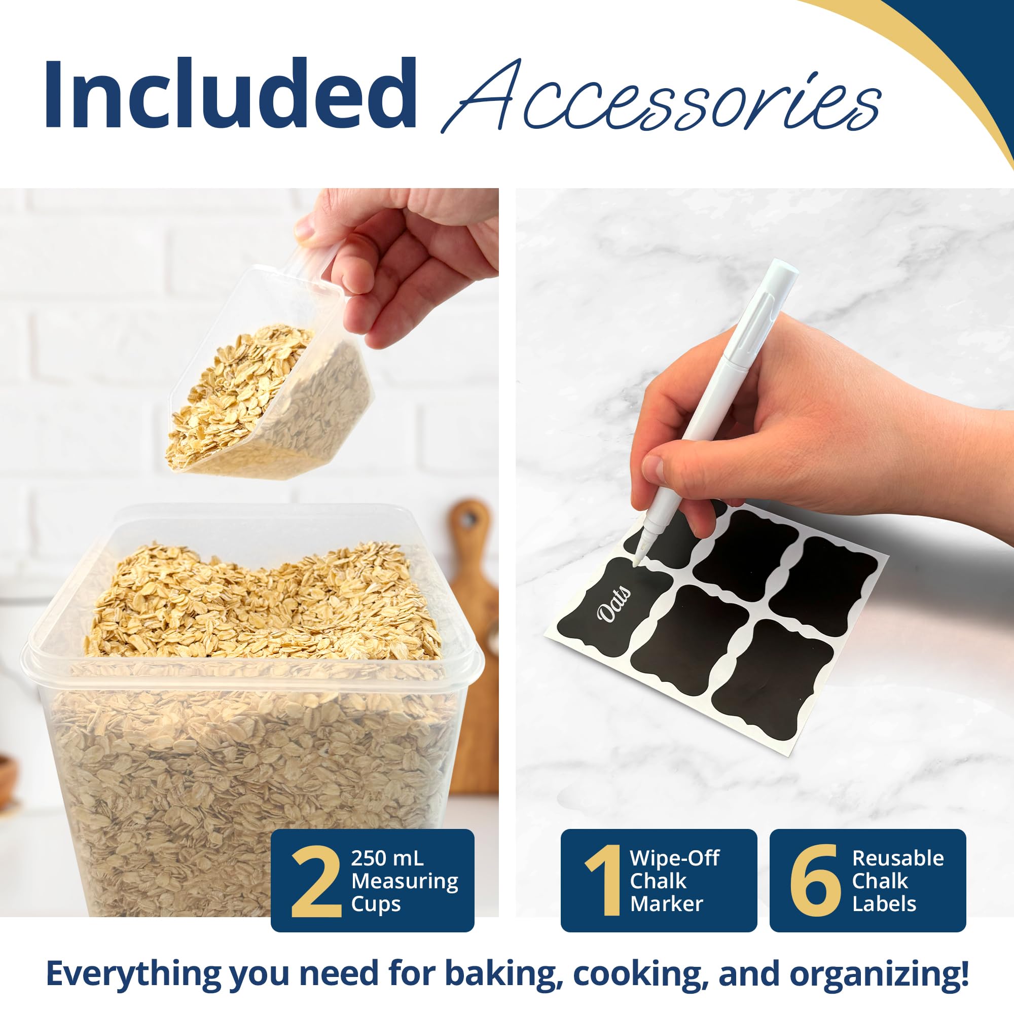Reli reusable labels and marker helping to keep food categories clear