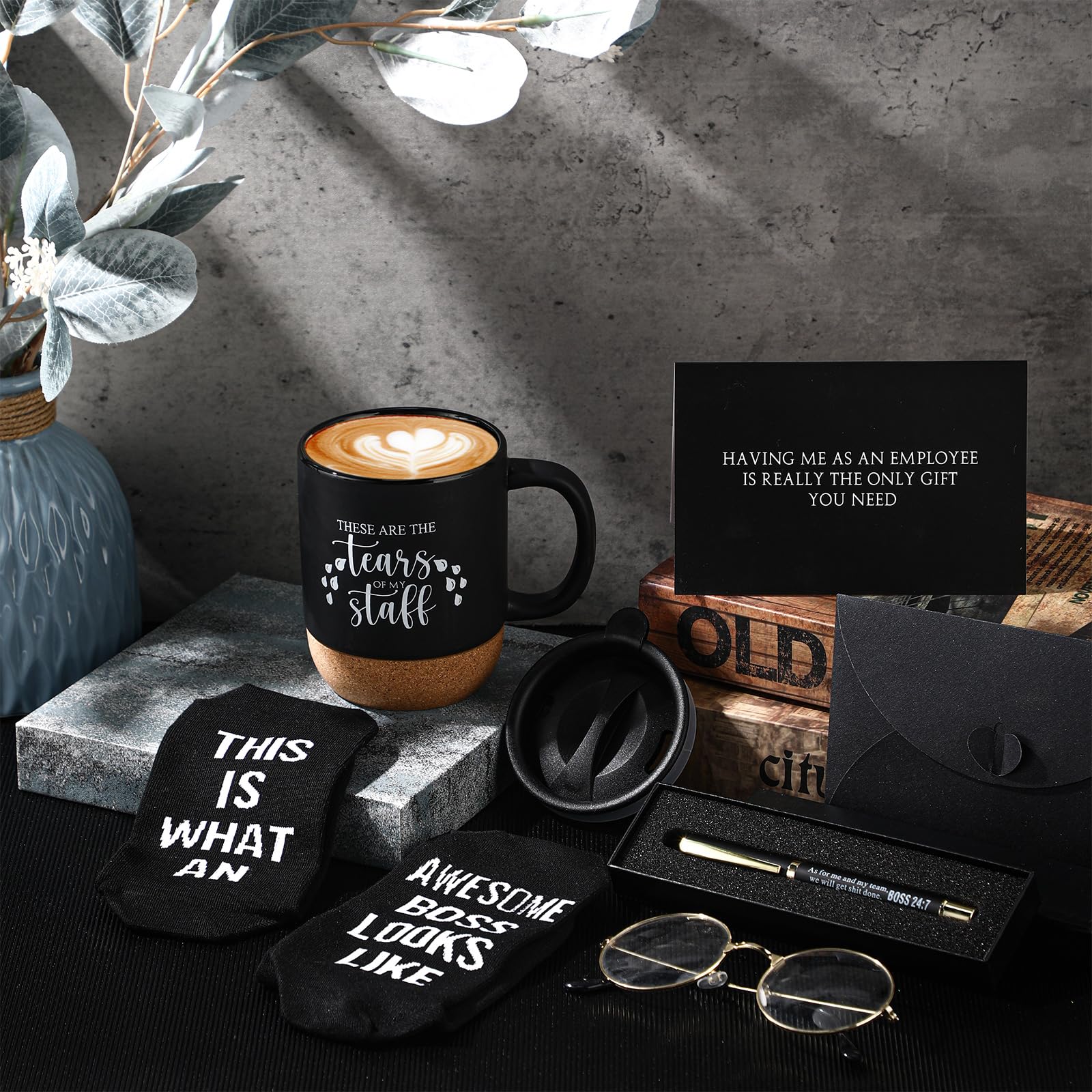 ReliThick boss card: black design ready for your message.