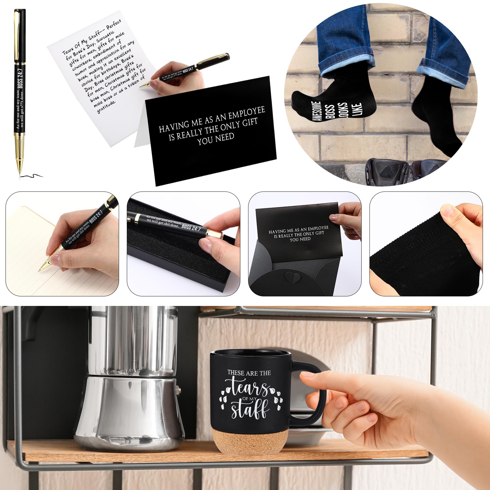 ReliThick boss pen: durable plastic, smooth writing in black finish.