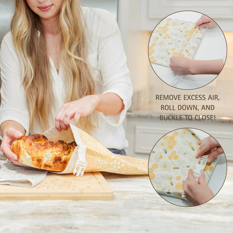 Reliable Rhodes beeswax lining close-up, breathable barrier helps keep crust and crumb structure.