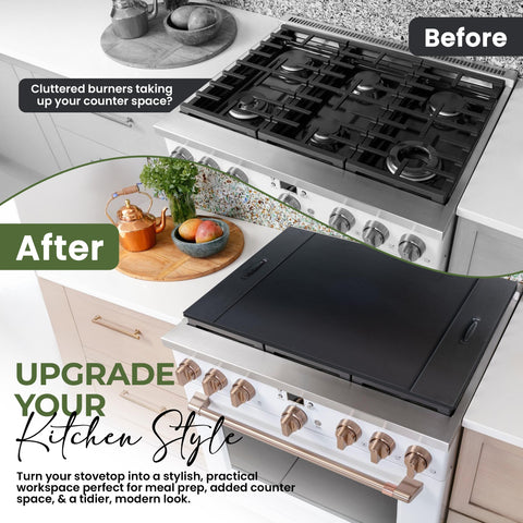 RELODECOR stove cover doubles as a portable serving tray for snacks