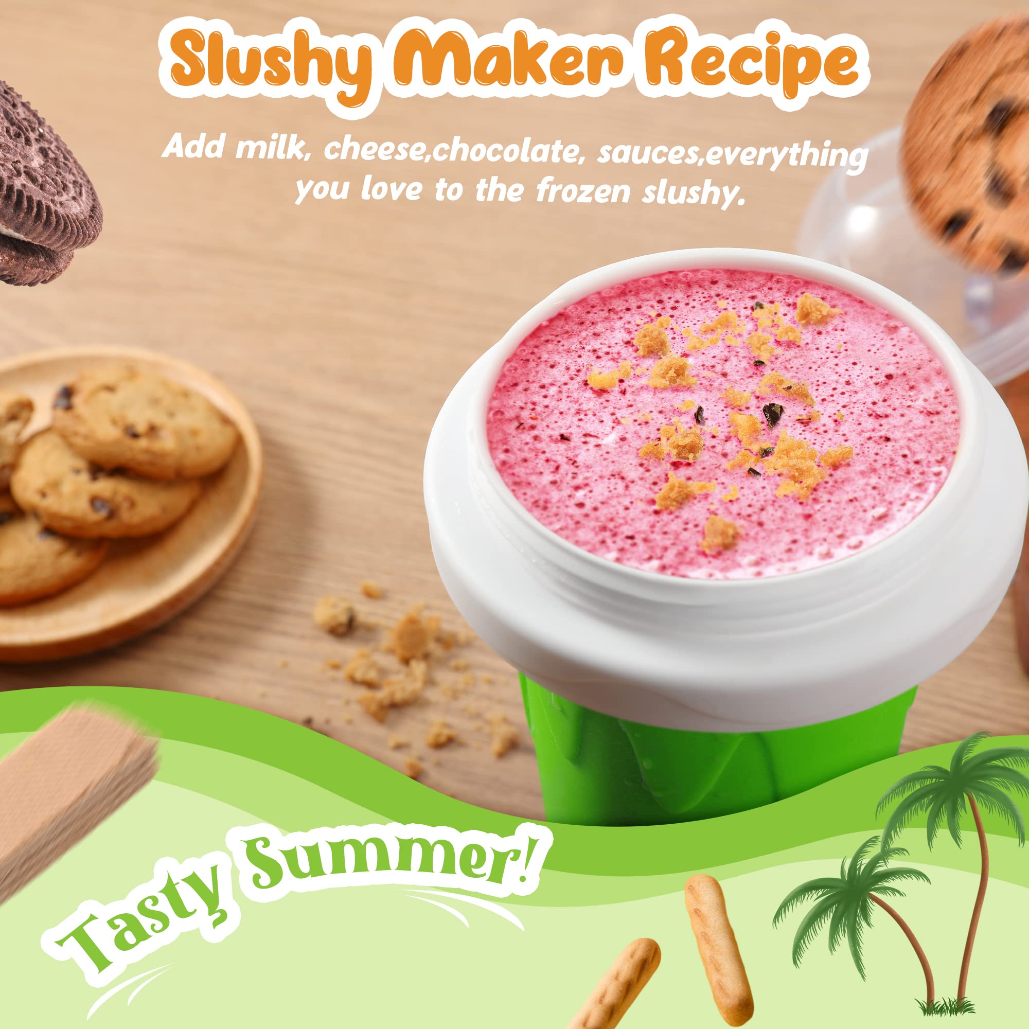 Kids enjoy a RELPOM Slushie Cup becoming a fun, tasty treat.