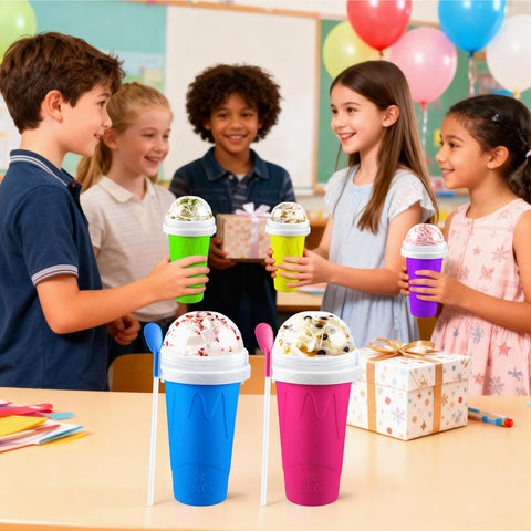 Kids love RELPOM Slushie Cup magic turning liquid into slush