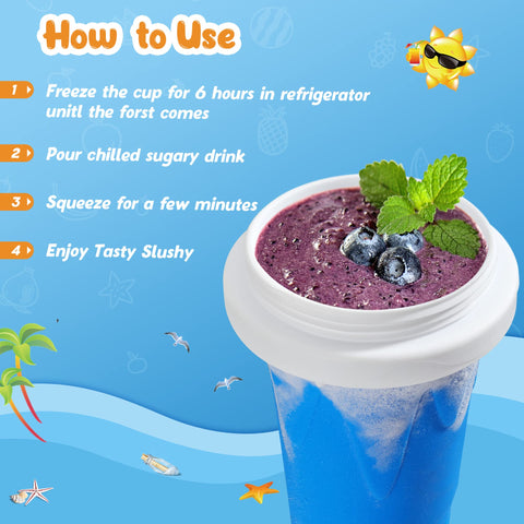 RELPOM Slushie Cup squish action yields creamy texture