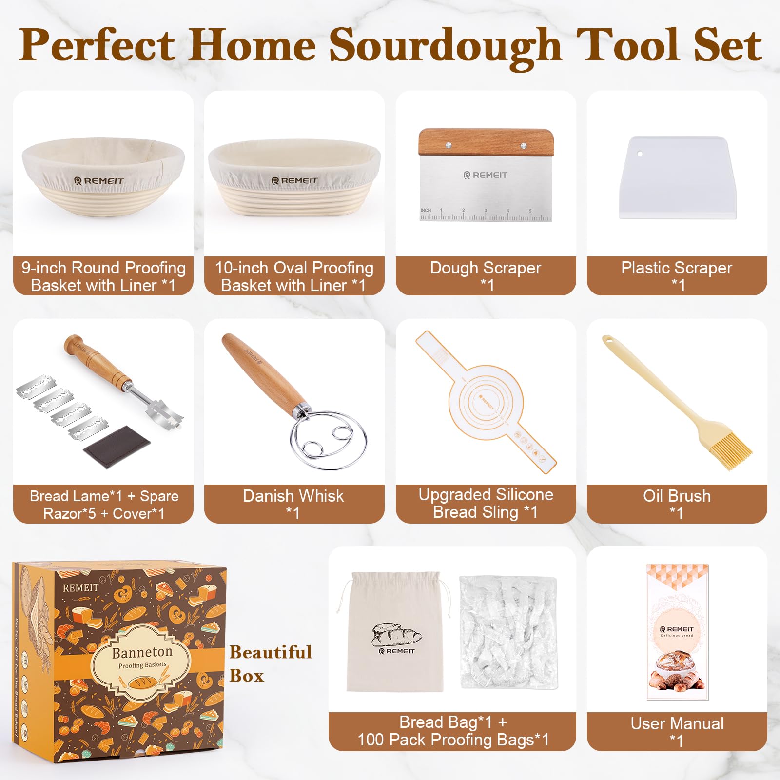 REMEIT bread lame helps score loaves for controllable expansion.