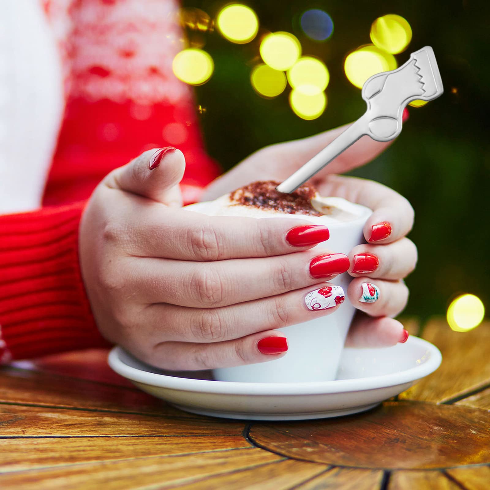 Remerry Christmas stocking-handle spoon evokes cozy moments while stirring soups and beverages