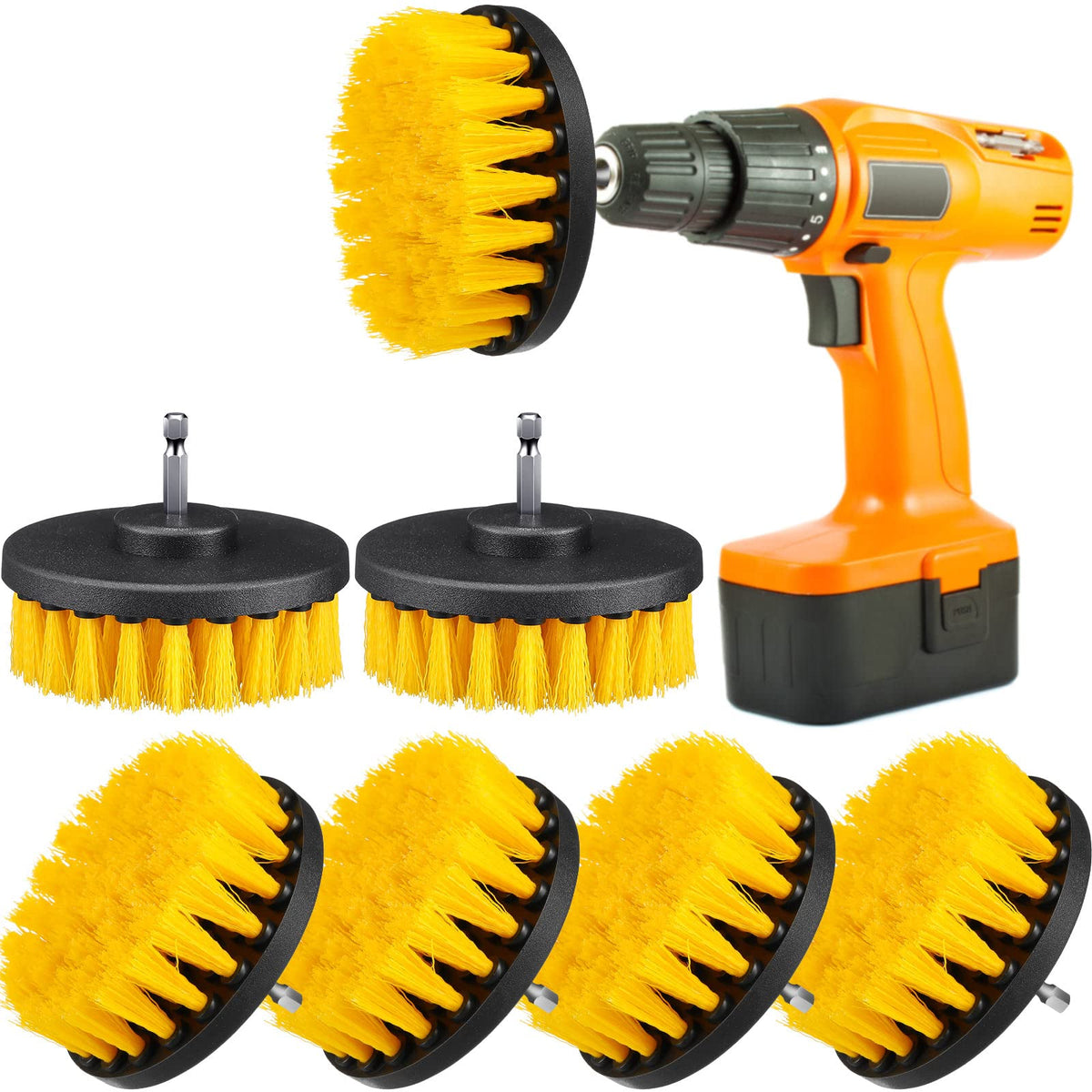 Remerry drill brush attachment six-piece set for versatile cleaning projects