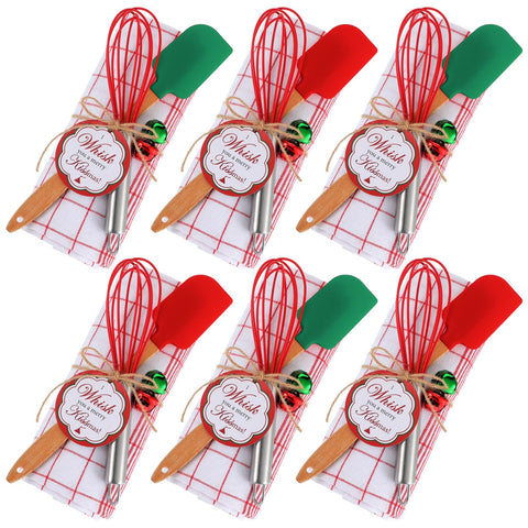 Remerry red and green bells enhance festive decor while you cook.