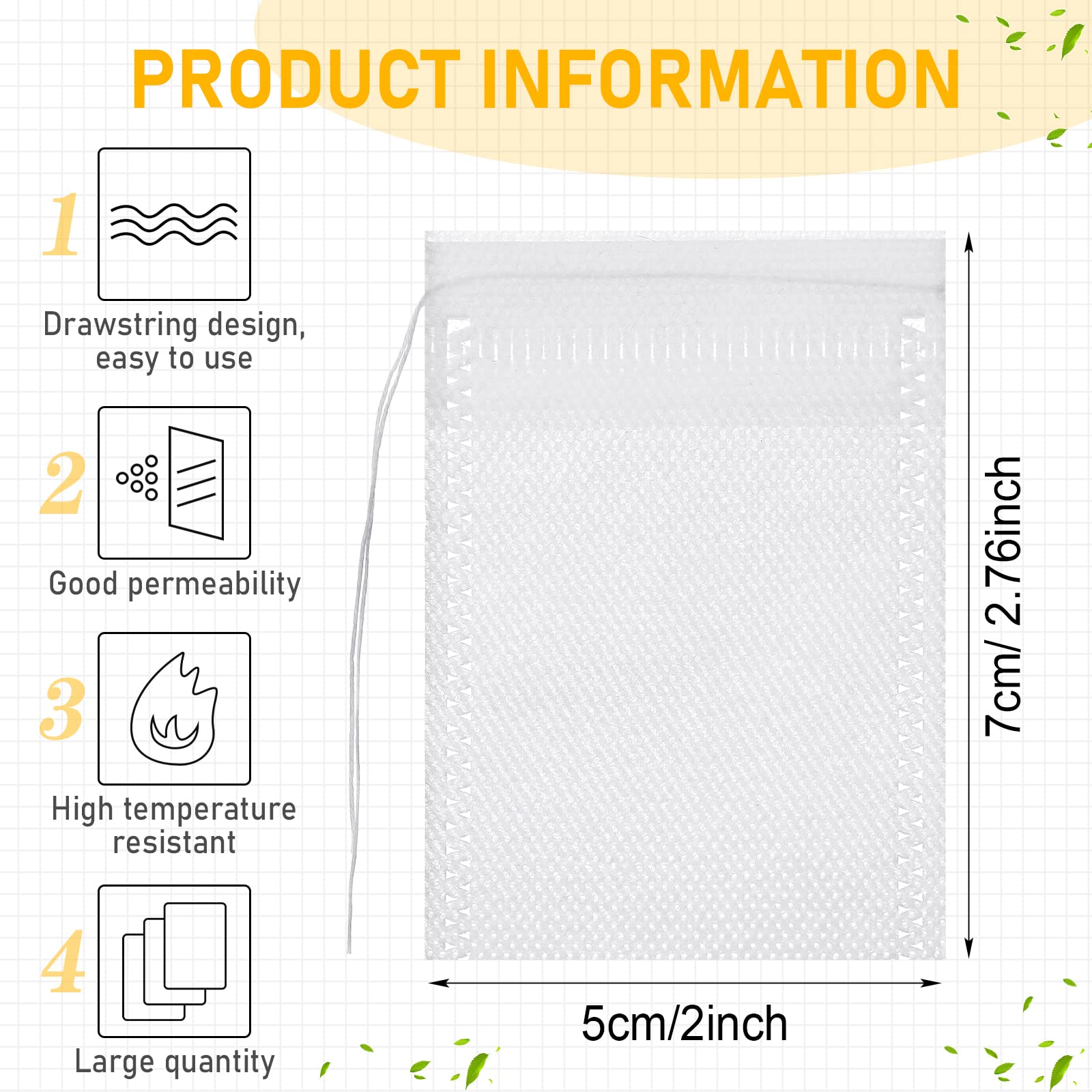 Remerry tea bags made from nonwoven material for durability and safety