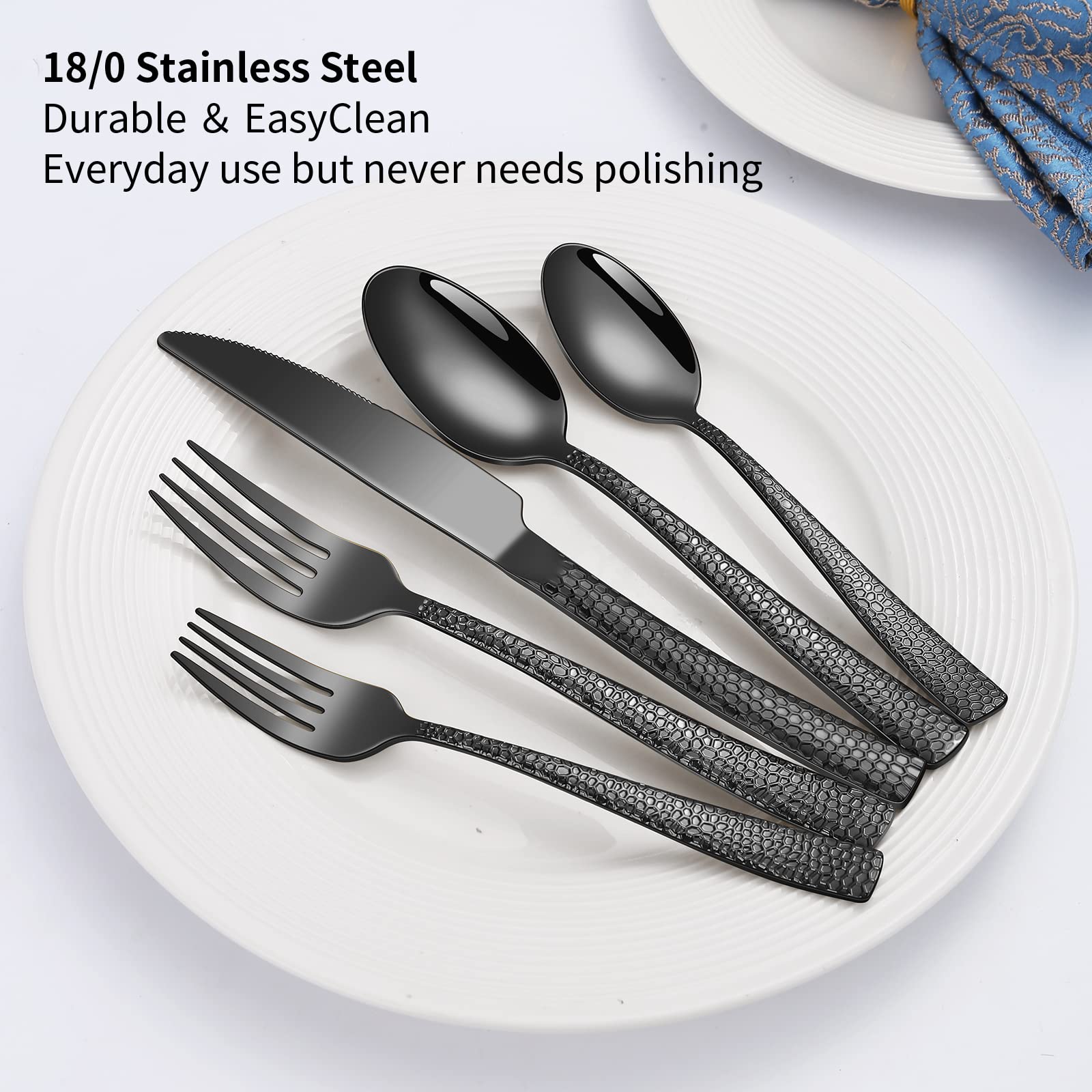 Remoxye 18-0 stainless steel material offers rust resistance for safe dining