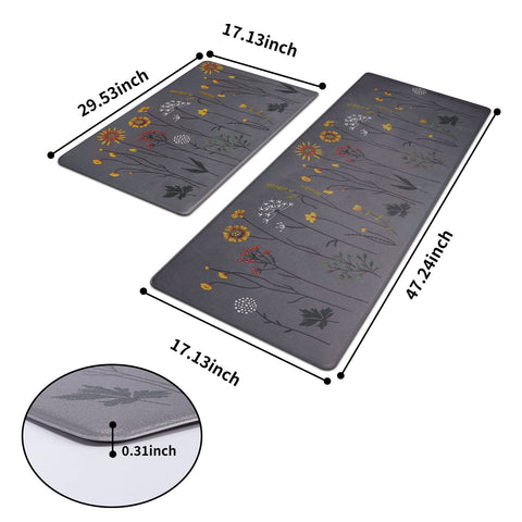 Rempry non-slip back helps prevent slips on kitchen floors.
