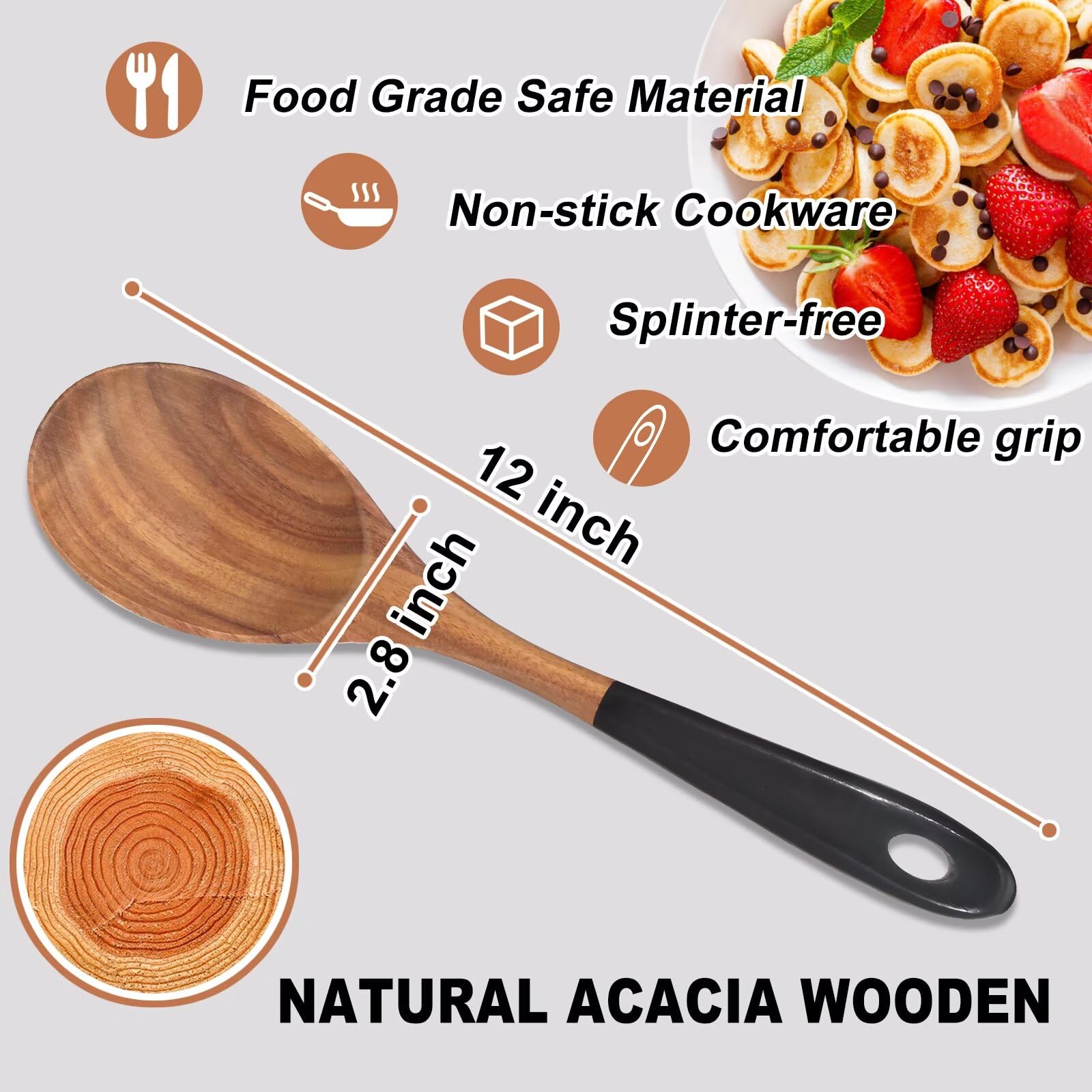 Renawe durable wooden spoons with simple cleanup after use.