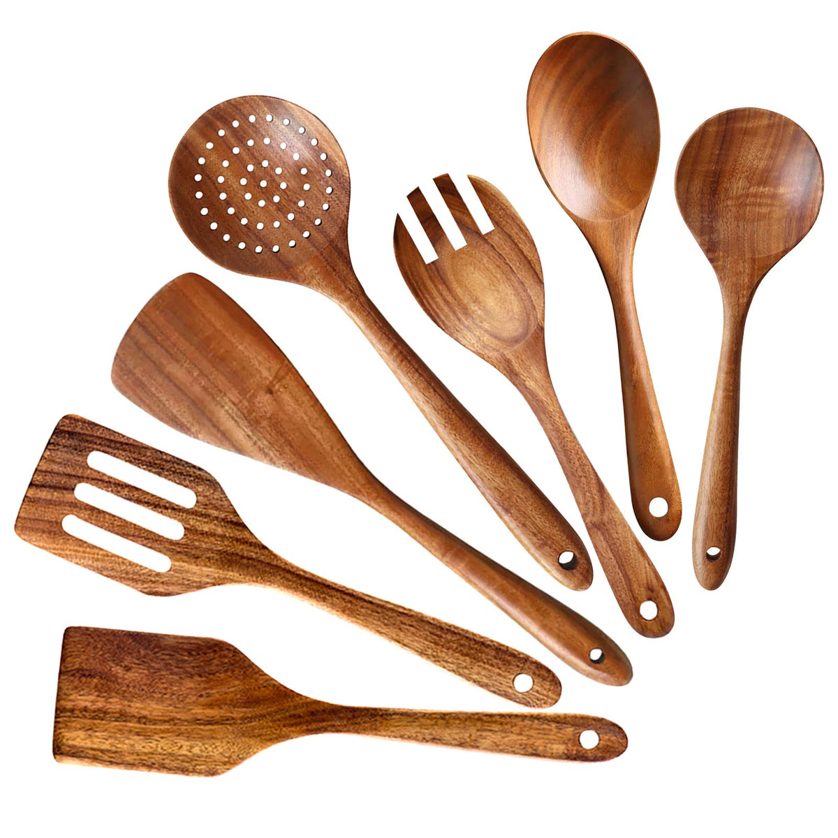 Renawe acacia wood flat spatula 13.5-inch for smooth flipping and safe surface contact