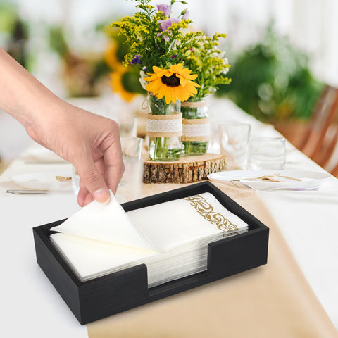 Renawe dinner napkin tray with neatly arranged napkins for meals