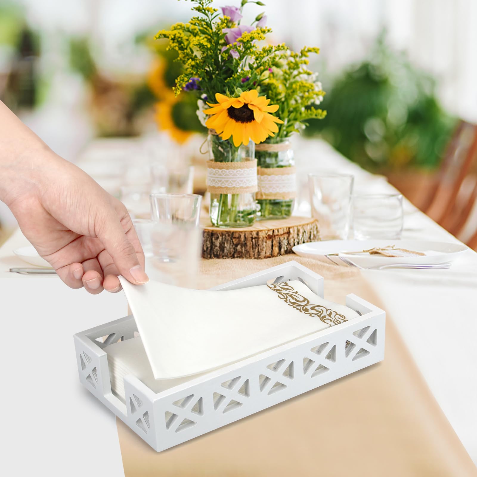 Renawe guest towel holder tray with dimensions fits standard towels neatly on counters.