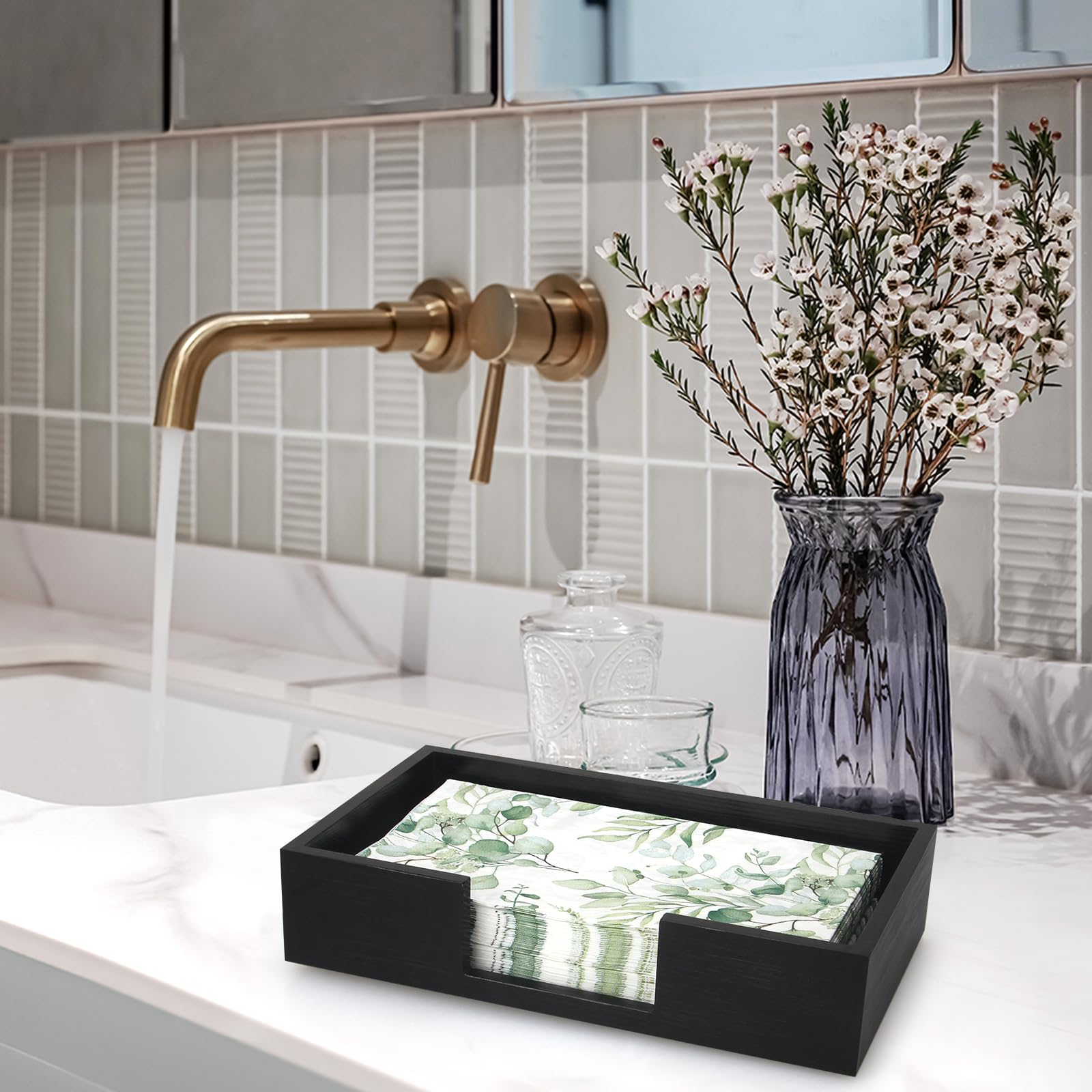 Renawe guest towel holder keeping towels dry and accessible in a bathroom