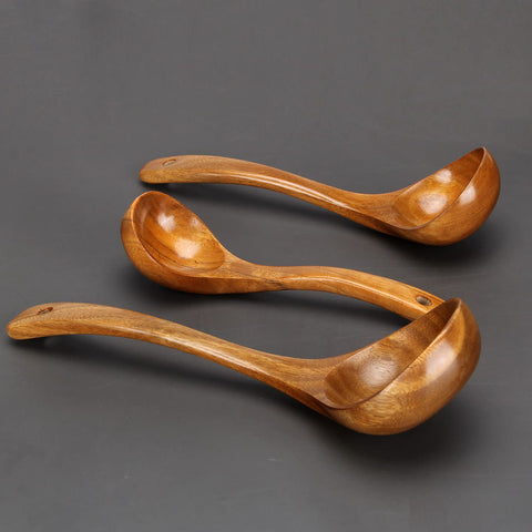 Renawe wood ladles easy to clean with food-grade oil.
