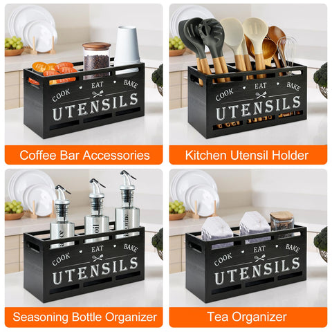 Renawe three-compartment design keeps utensils categorized for instant access.