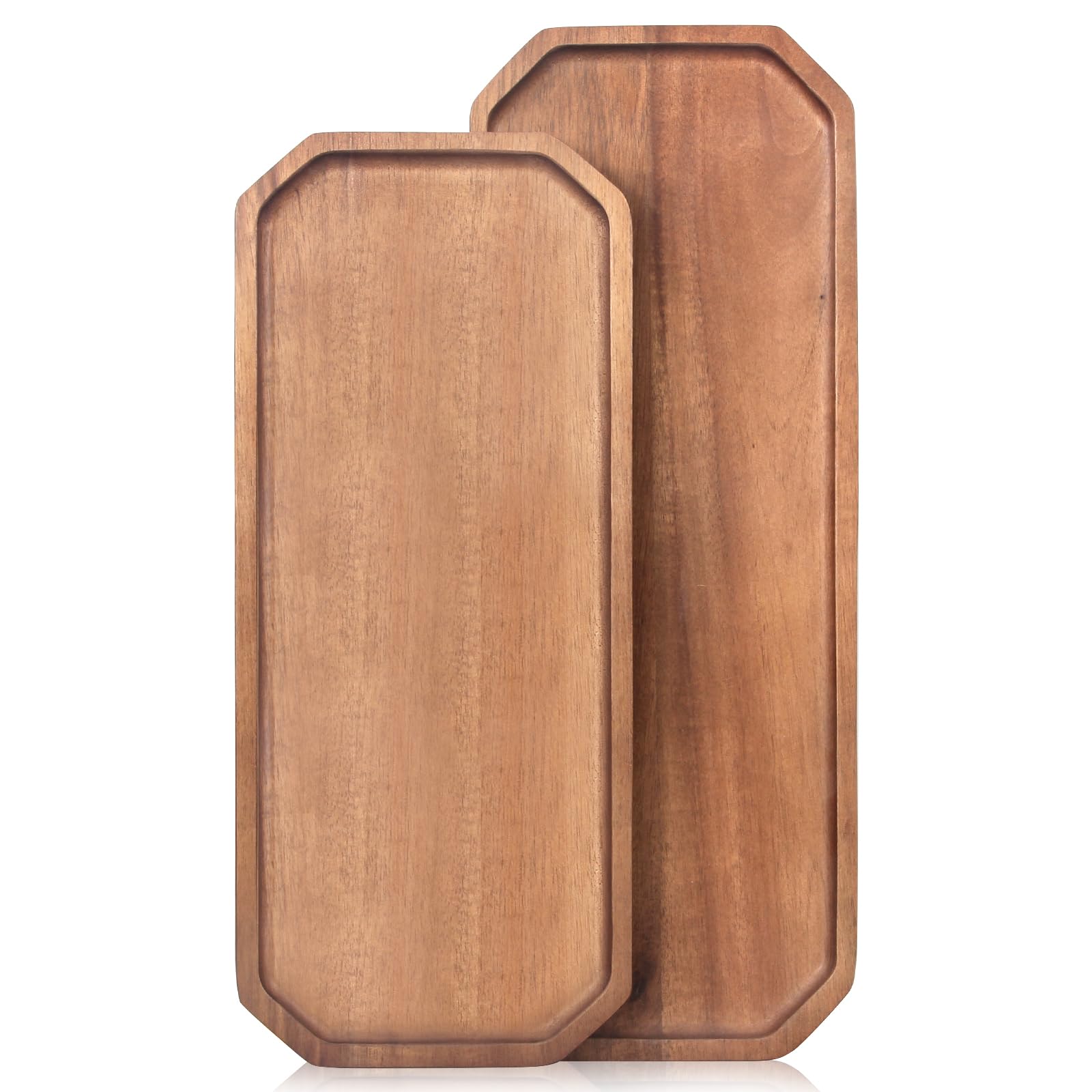 Renawe large acacia wood tray ideal for centerpiece and entertaining