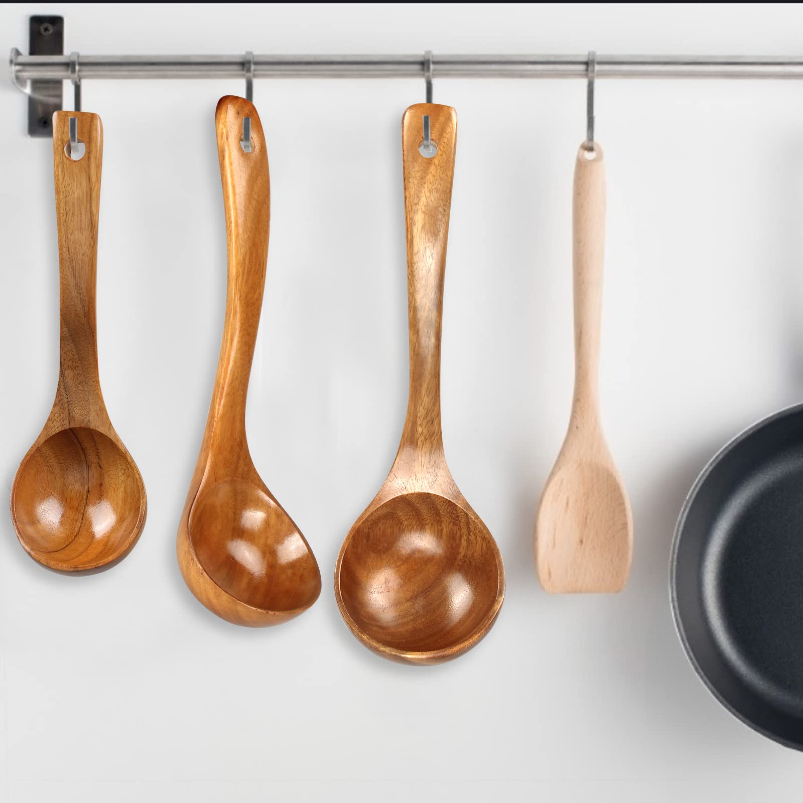 Renawe-serving ladles in use for soups and sauces.