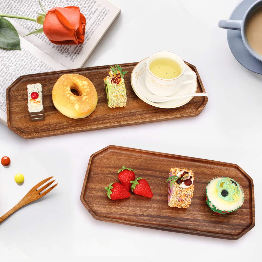 Renawe small acacia wood tray perfect for condiments or dipping sauces