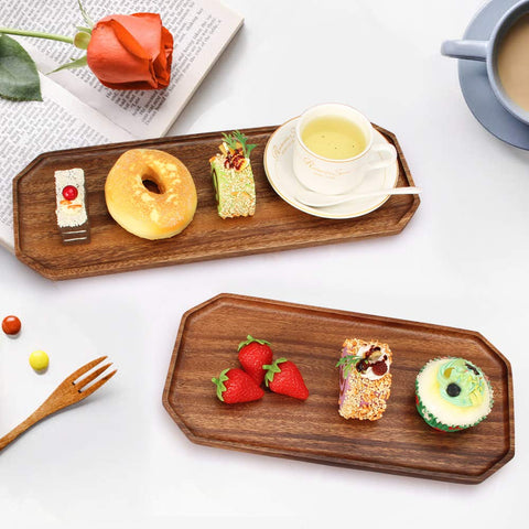 Renawe small acacia wood tray perfect for condiments or dipping sauces