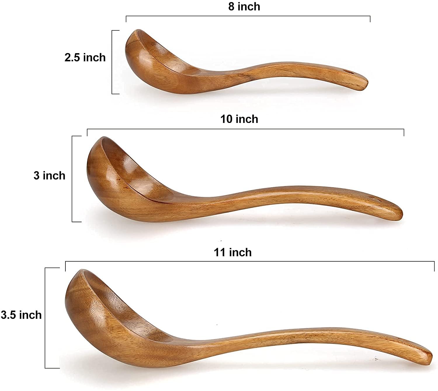 Renawe soup ladle 10-inch ideal for stirring and portioning.