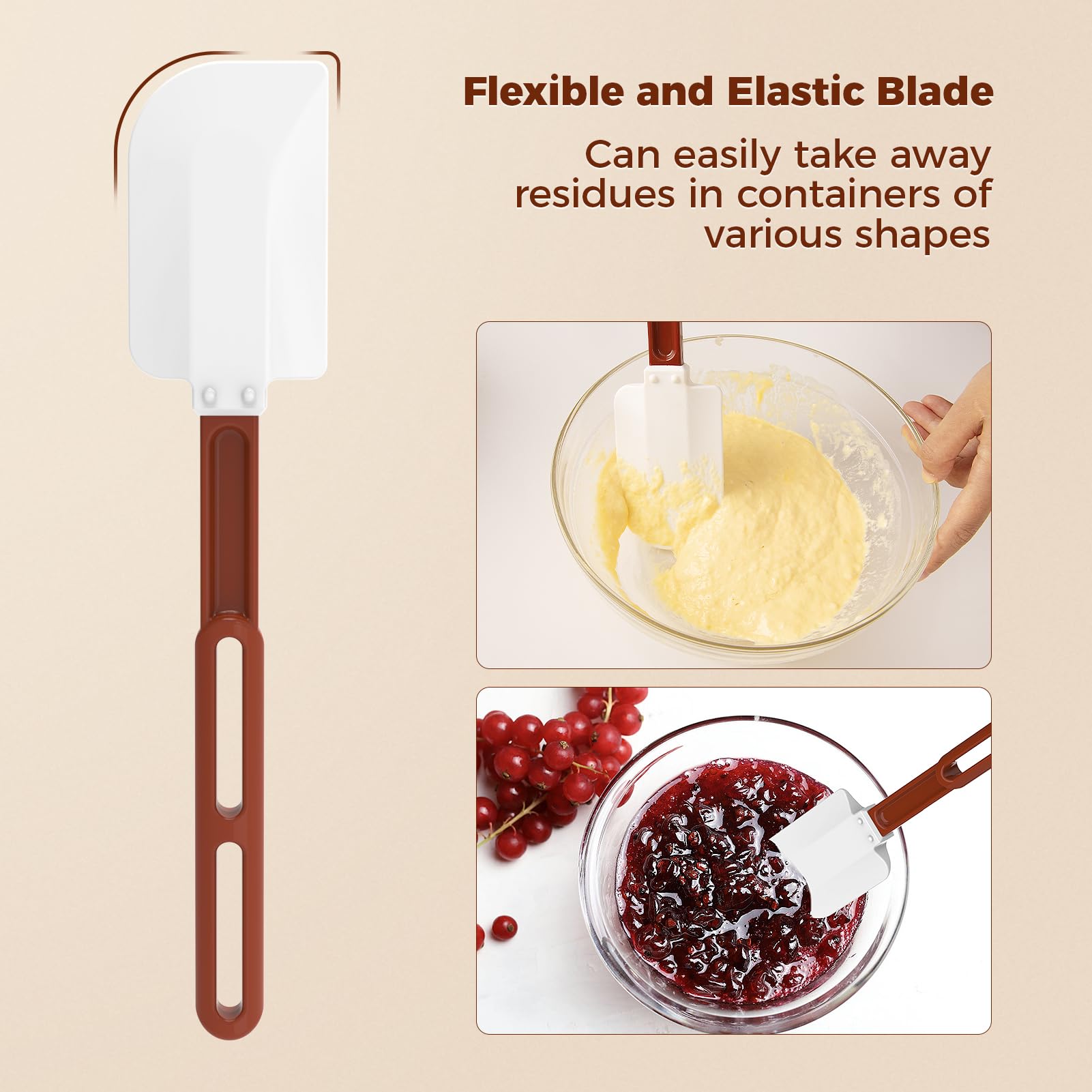 ReneeChef long-reach spatula helps reach bowls and scrape residues.
