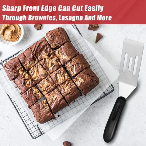 ReneeChef stainless steel blade cuts and serves with ease.
