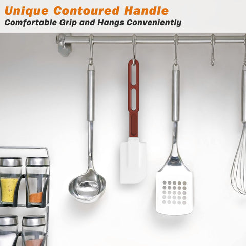 ReneeChef non-stick scraper edge protects cookware while mixing and folding ingredients.