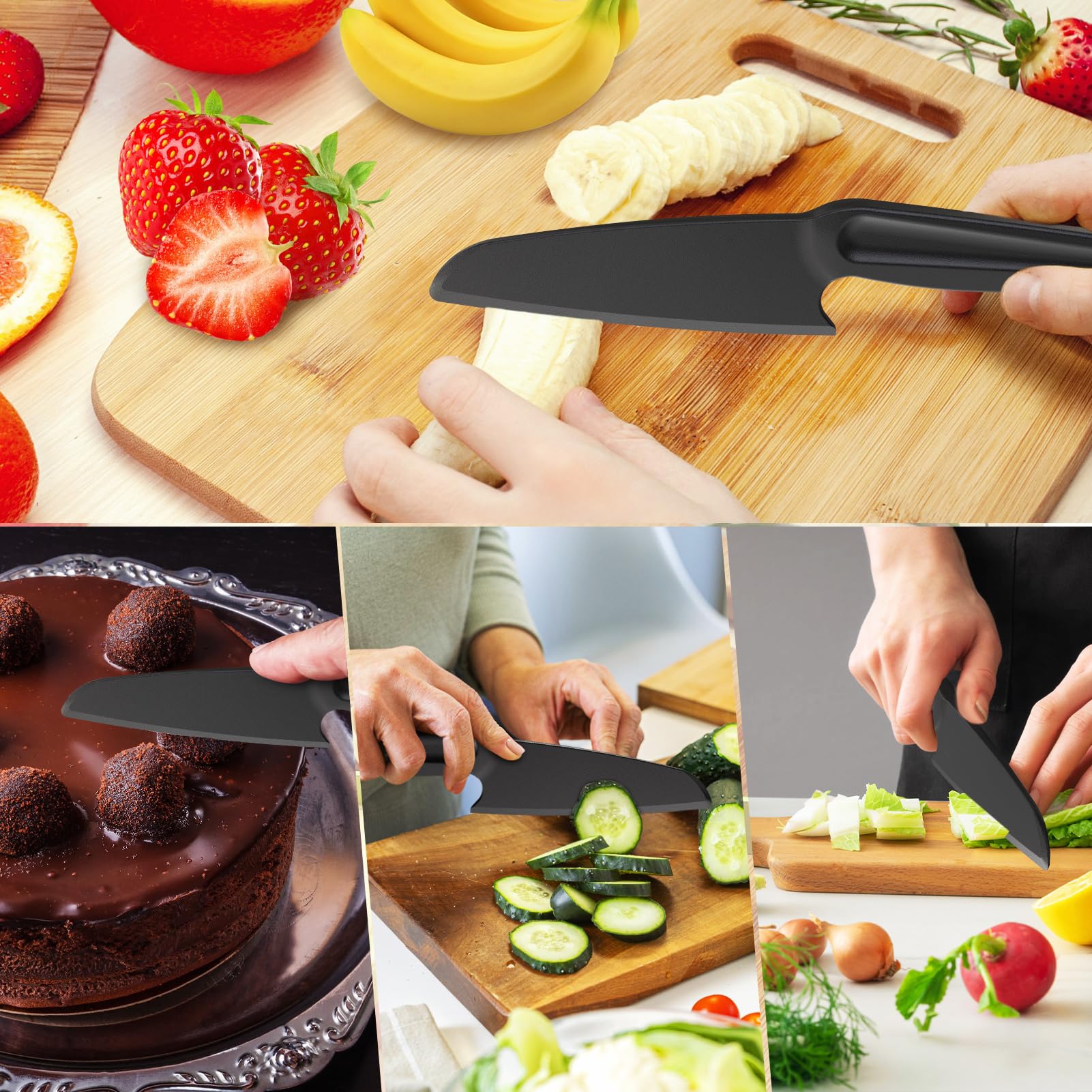 ReneeChef nylon knife dishwasher safe for easy cleaning