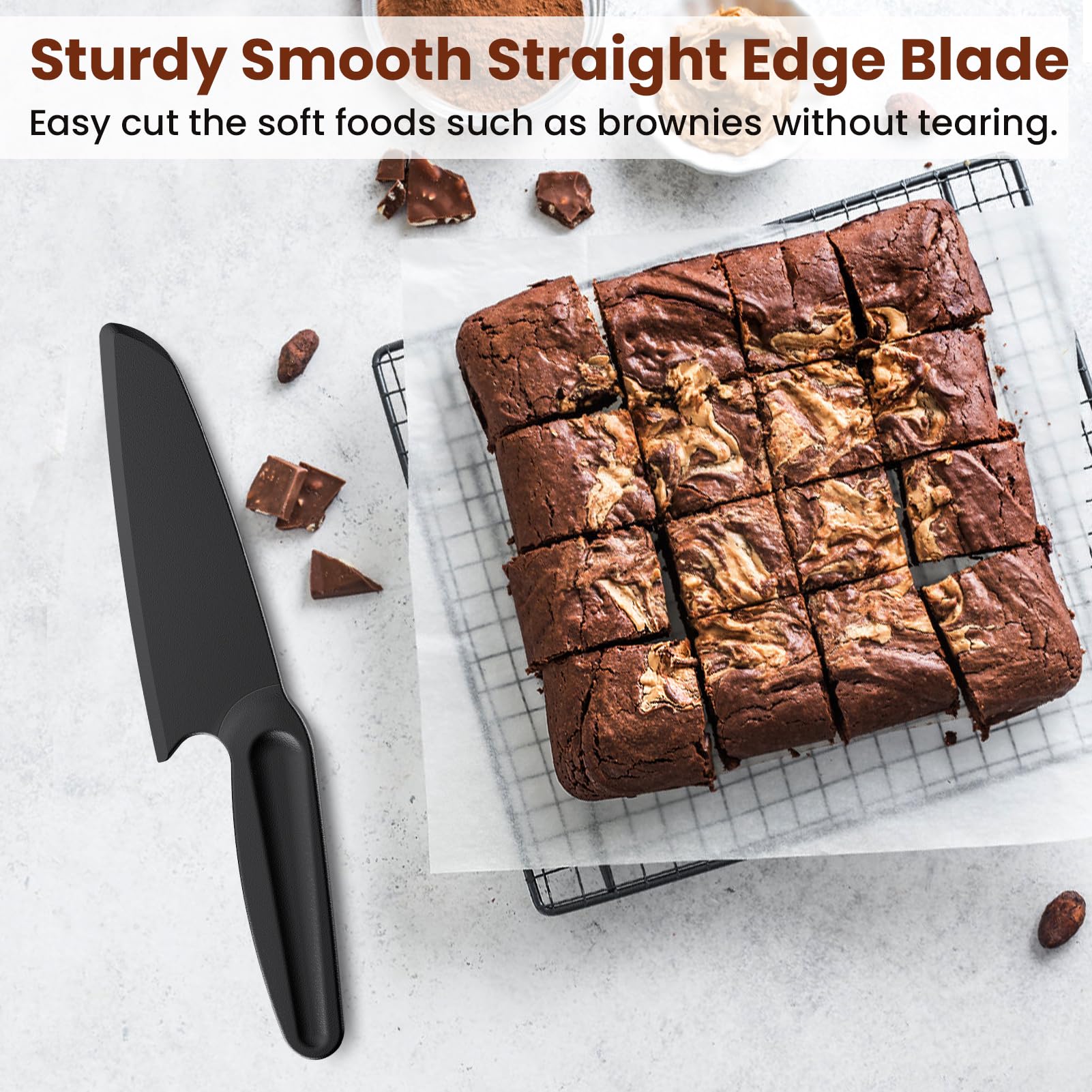 ReneeChef nylon knife with smooth edge for neat cake slices