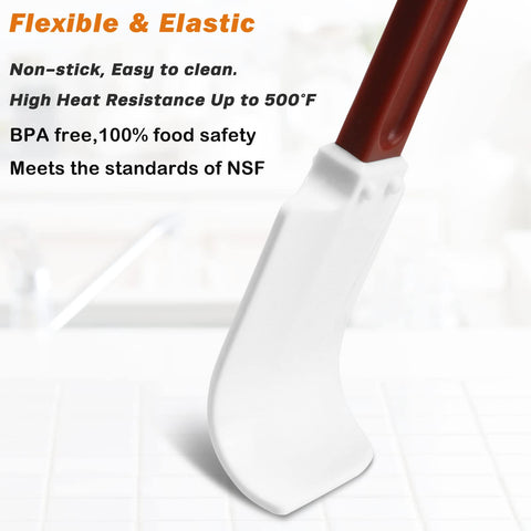 ReneeChef silicone blade flexibility lets you scrape corners smoothly without scratching non-stick pans.
