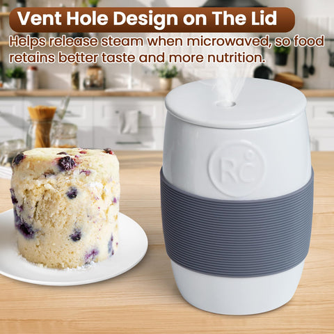 ReneeChef silicone sleeve around cup for secure grip and heat protection