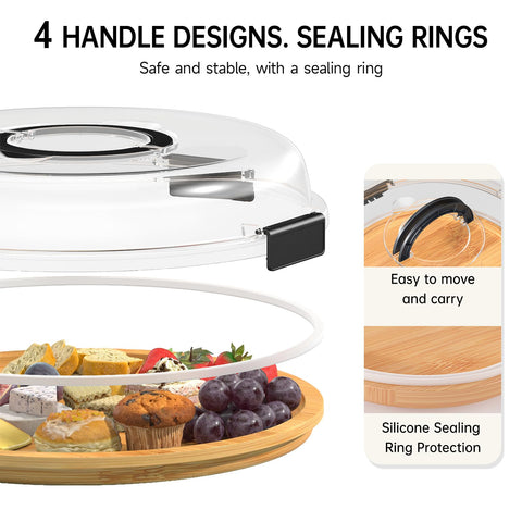 Renmxj 13.5-inch round board offers abundant serving space for meats and cheeses.