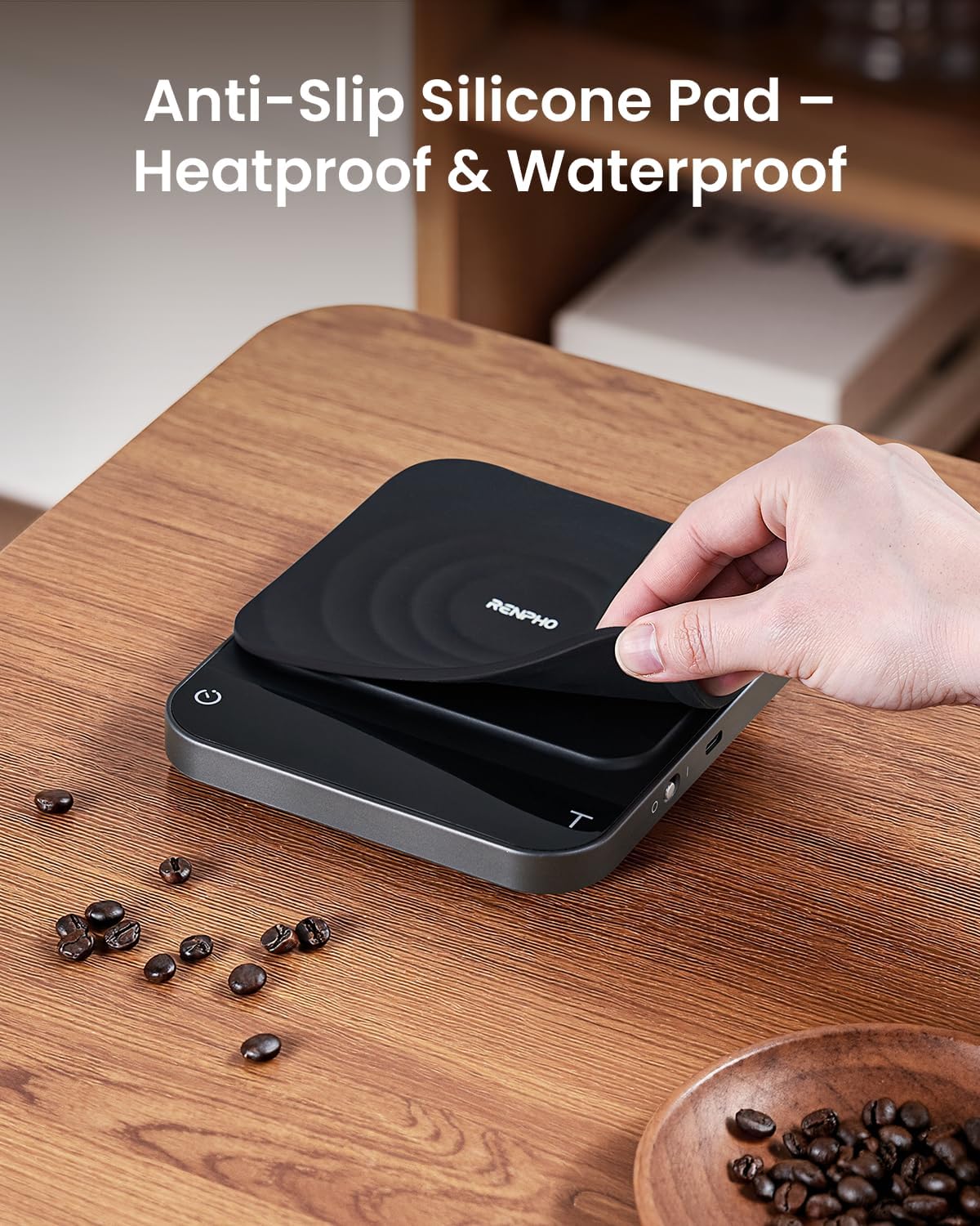 RENPHO compact touchscreen design with easy unit conversion.