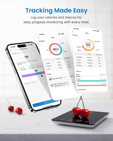 RENPHO Digital Kitchen Scale weighing ingredients precisely for recipes