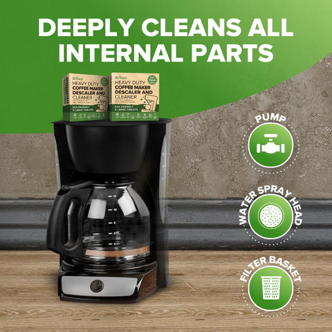 Renuv descaler tablet with heavy-duty action for thorough mineral removal.