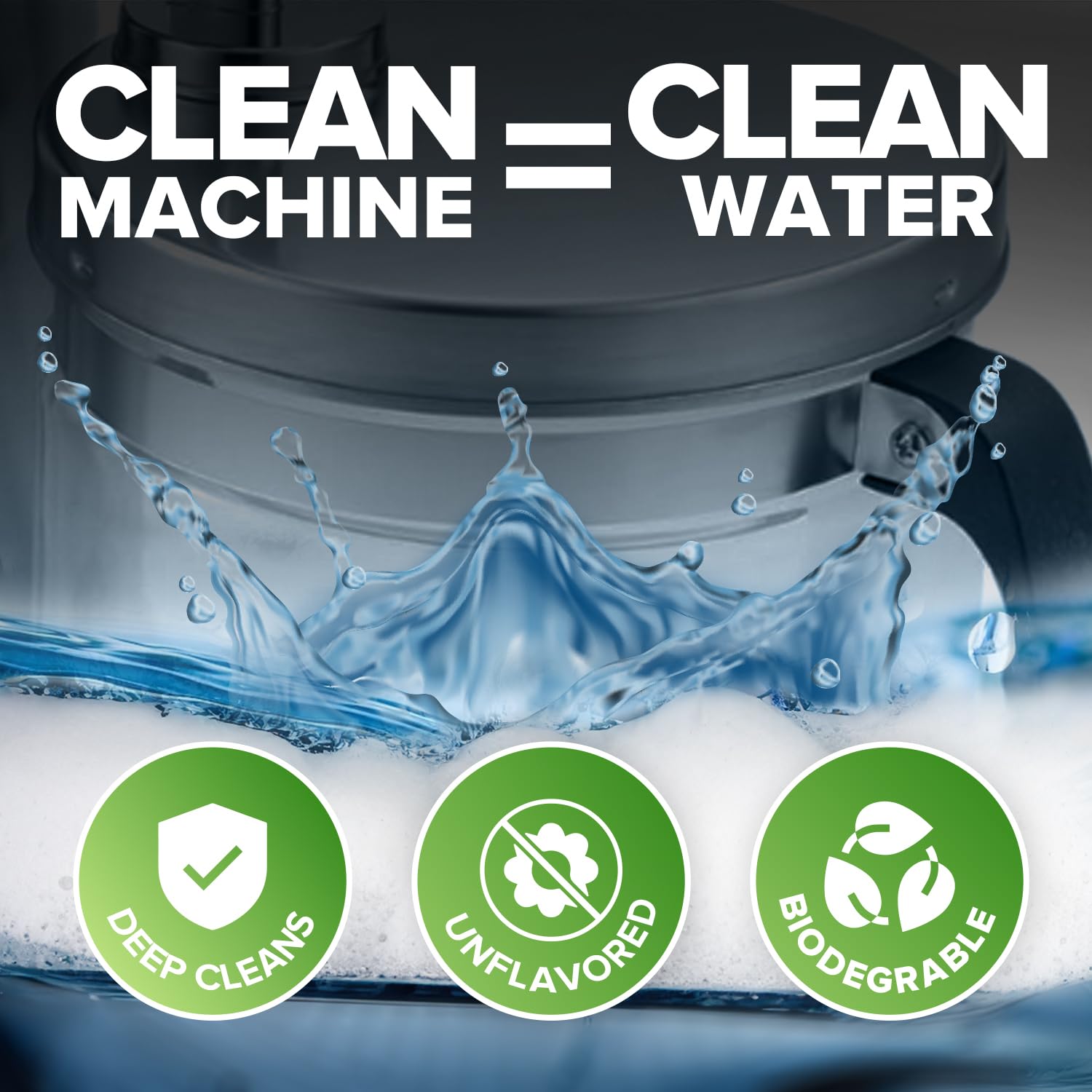 Renuv water distiller cleaning in progress with descaler solution