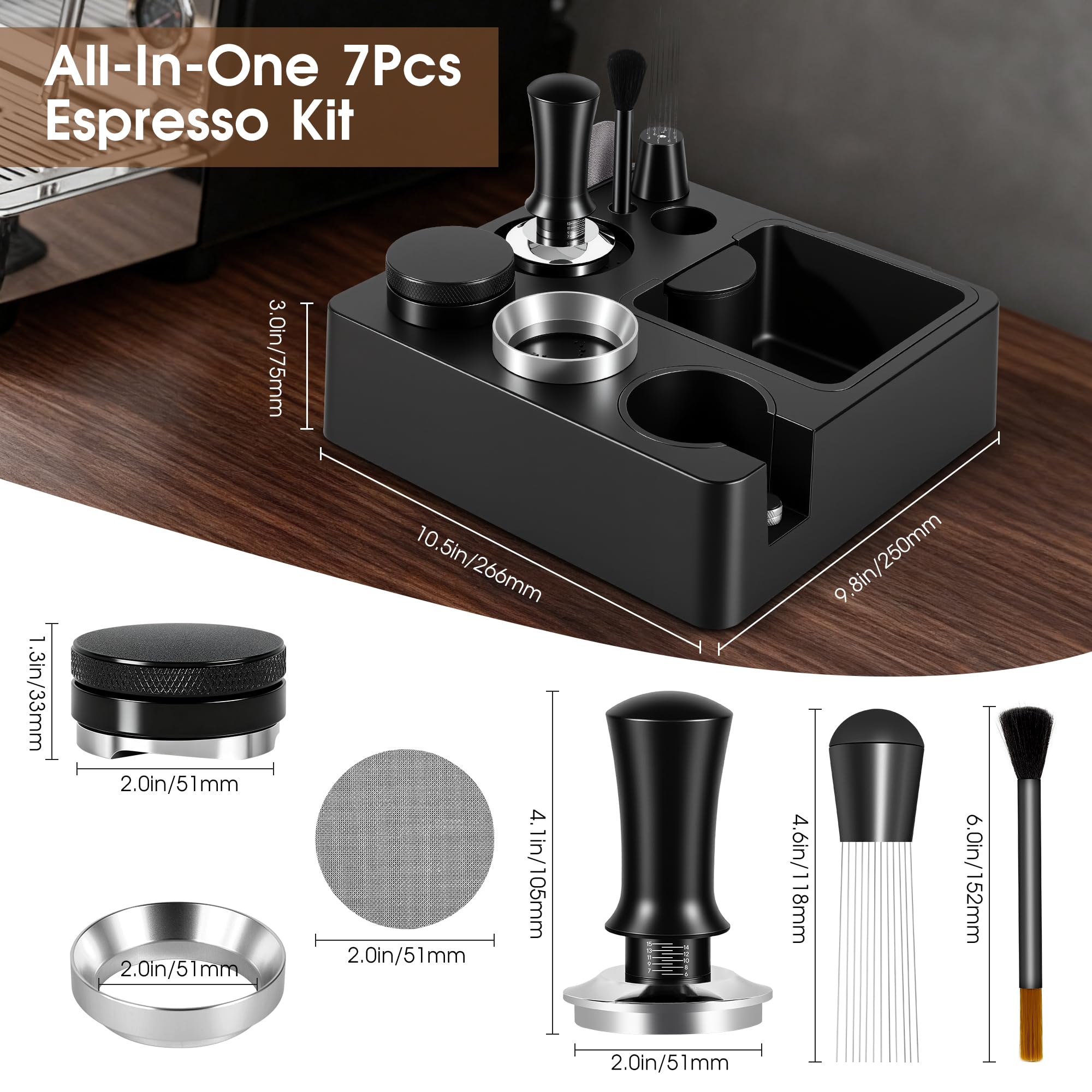 Reoszeank 51mm Delonghi portafilter fit ensures secure compatibility and smooth operation.