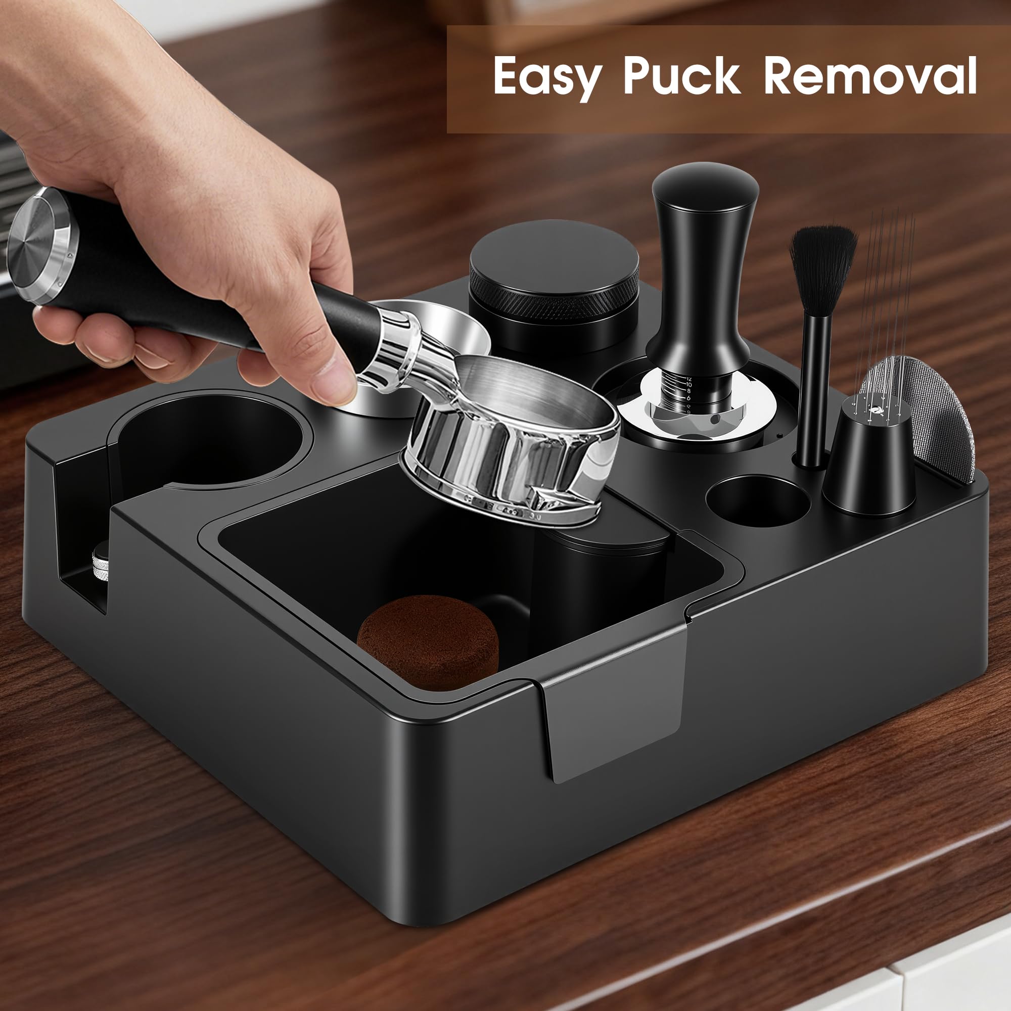 Reoszeank reusable puck screen promotes even water flow and cleaner shots.