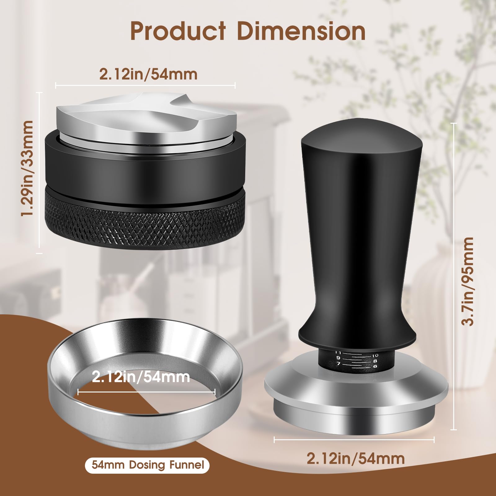 Reoszeank spring-loaded tamper with ergonomic handle