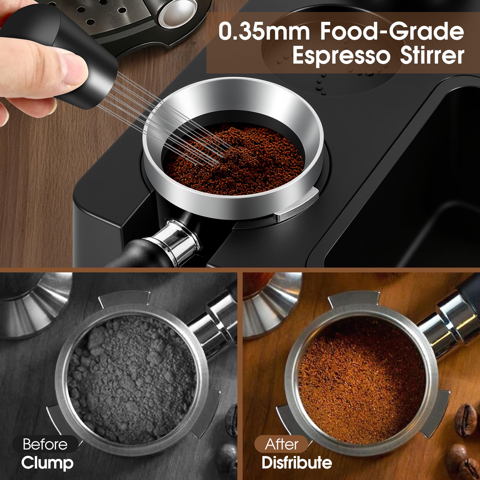 Reoszeank WDT distribution tool with fine needles evenly breaks clumps for uniform extraction.