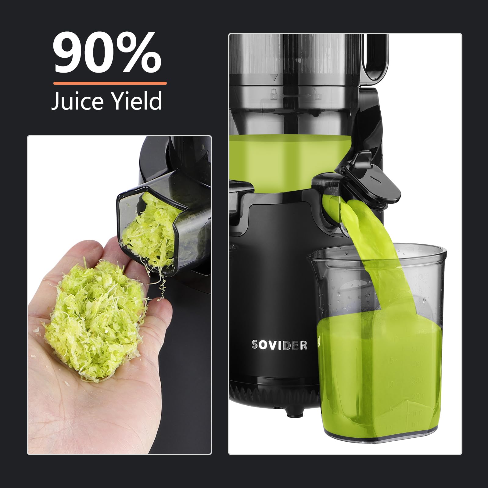 Repaly upgraded hopper and strainer for fast filtration and clean juice separation.