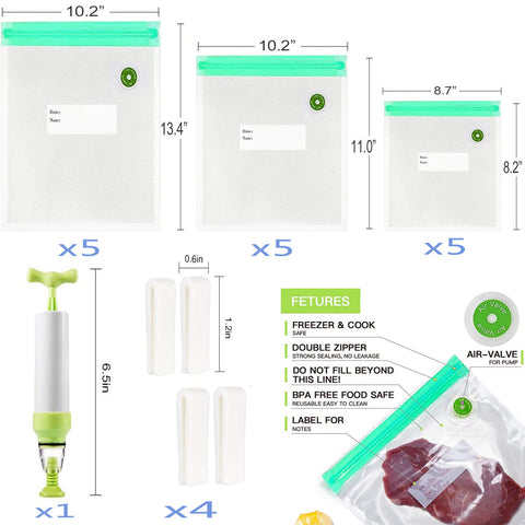 Repinsta sealing clips secure bags during cooking and storage.