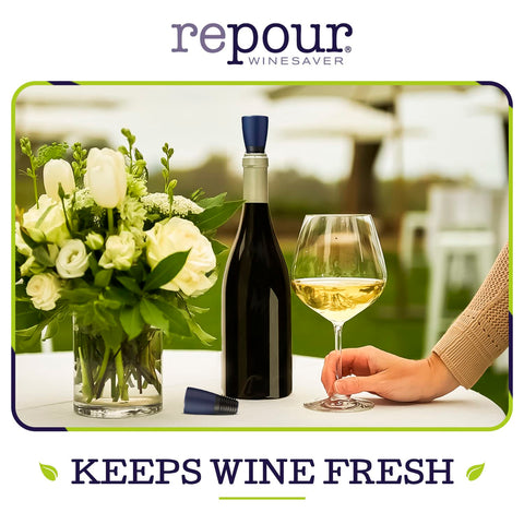 Repour oxygen-removal packet inside stopper extends wine freshness