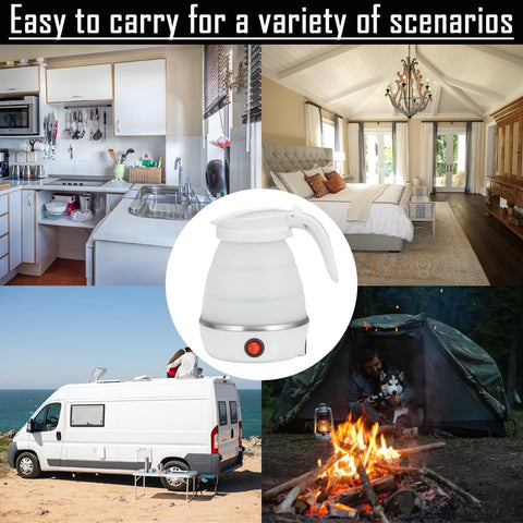 Resgitiati travel kettle anti-spill spout reduces drips during pouring.