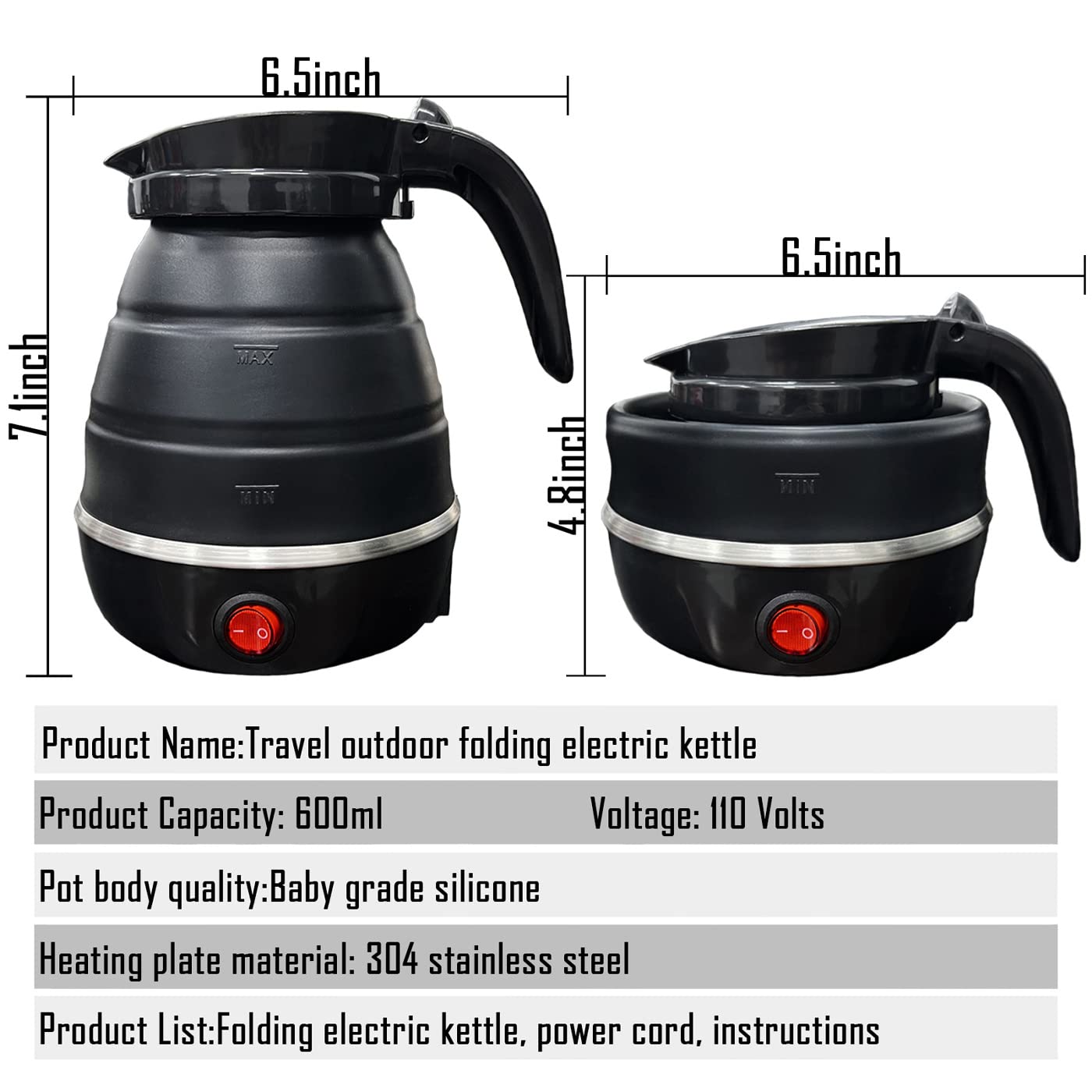 Resgitiati travel kettle safe materials for everyday use