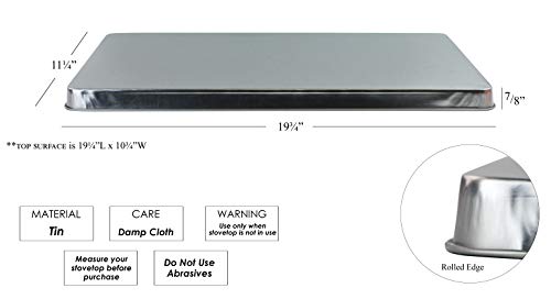 Reston Lloyd rectangular cover fits most gas and electric stoves for extra prep space.