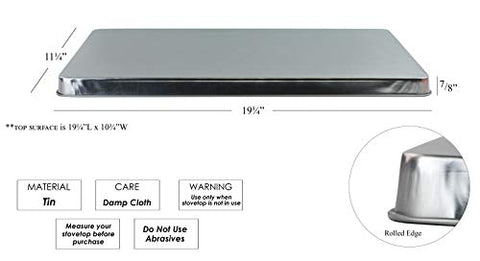 Reston Lloyd rectangular cover fits most gas and electric stoves for extra prep space.